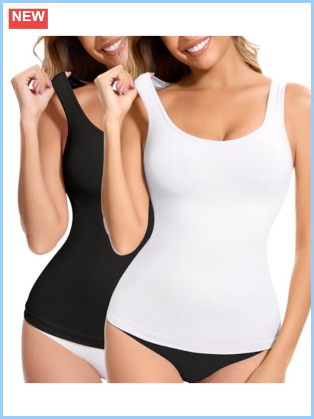 Seamless Tummy Control Compression Tank Top Nylon Spandex Shapewear Cami
